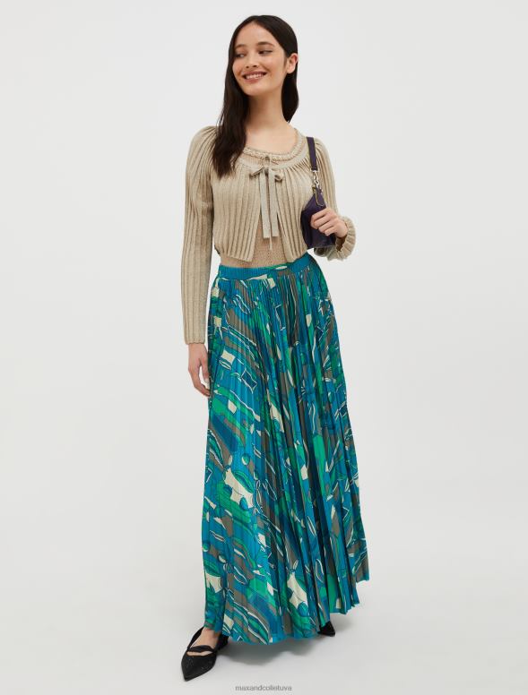 apģērbu 8VJP328 bēšs apgriezts lureksa trikotāžas jaka sievietes MAX&Co.