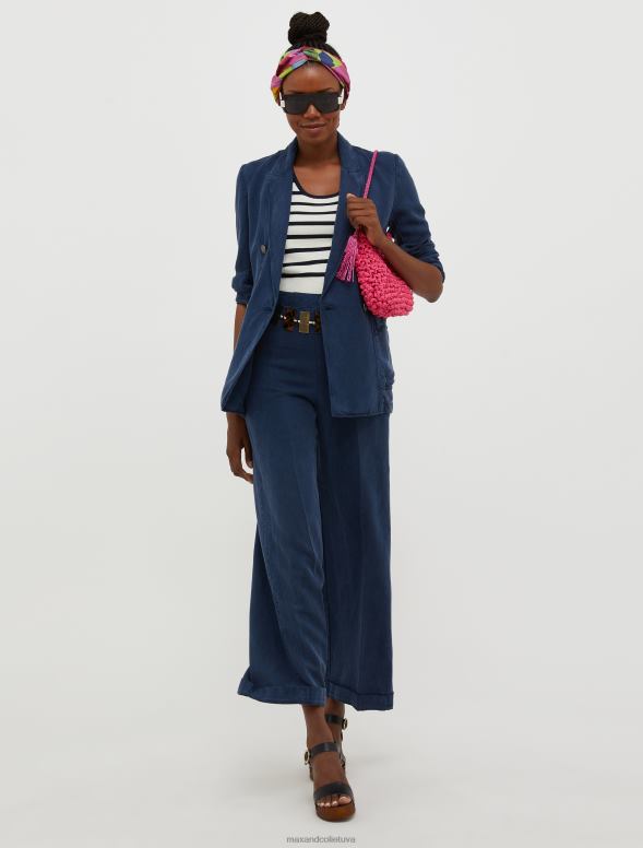 apģērbu 8VJP333 balts raksts trikotāžas atslēgas cauruma augšdaļa sievietes MAX&Co.