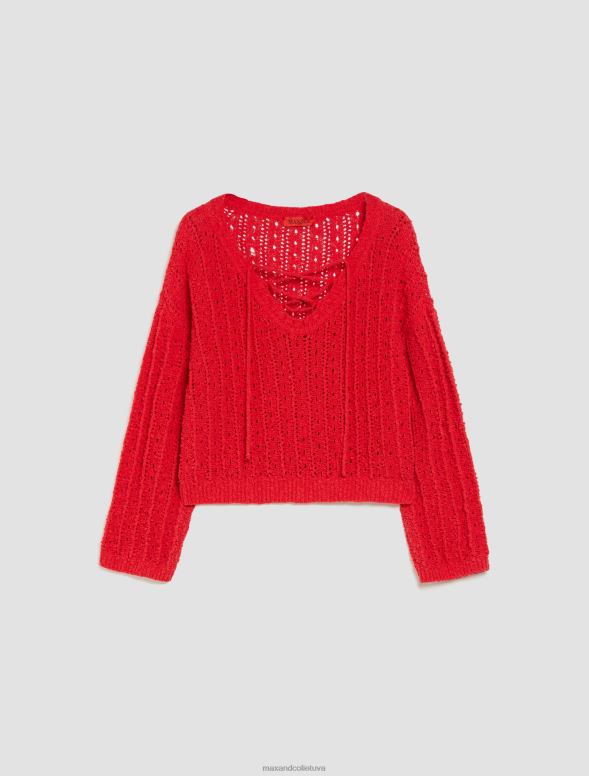 apģērbu 8VJP336 sarkans mežģīņu džemperis sievietes MAX&Co.