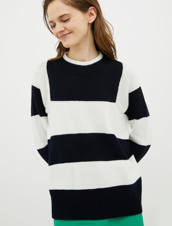 apģērbu 8VJP349 benzīna zaļš kupls adīts kokvilnas džemperis sievietes MAX&Co.