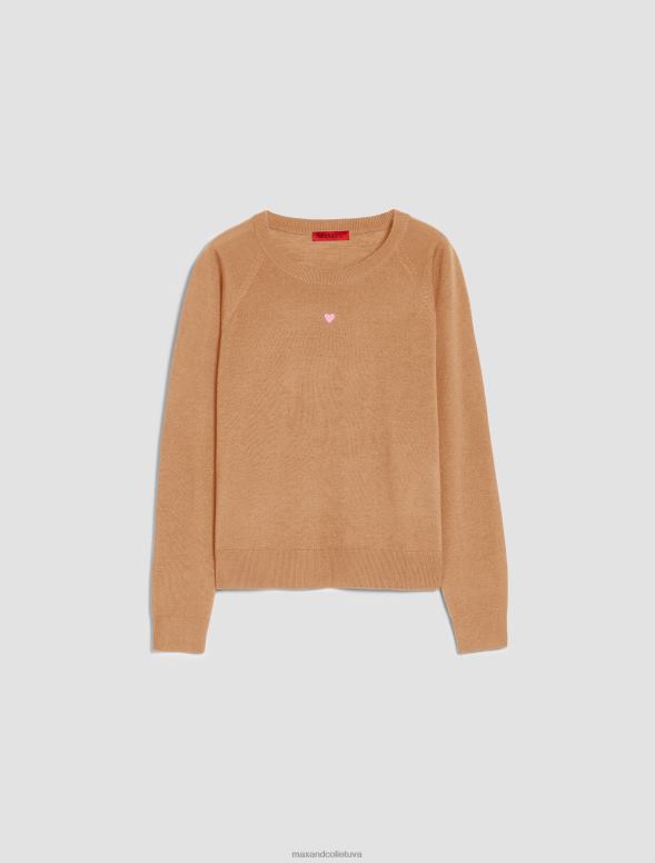 apģērbu 8VJP362 pulveris svītrains merino vilnas džemperis sievietes MAX&Co.