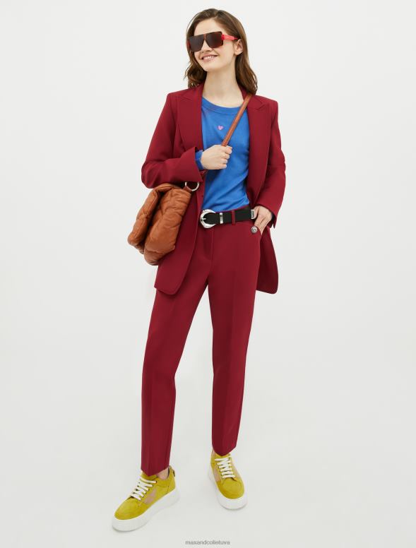 apģērbu 8VJP368 gaisa spēku zils svītrains merino vilnas džemperis sievietes MAX&Co.