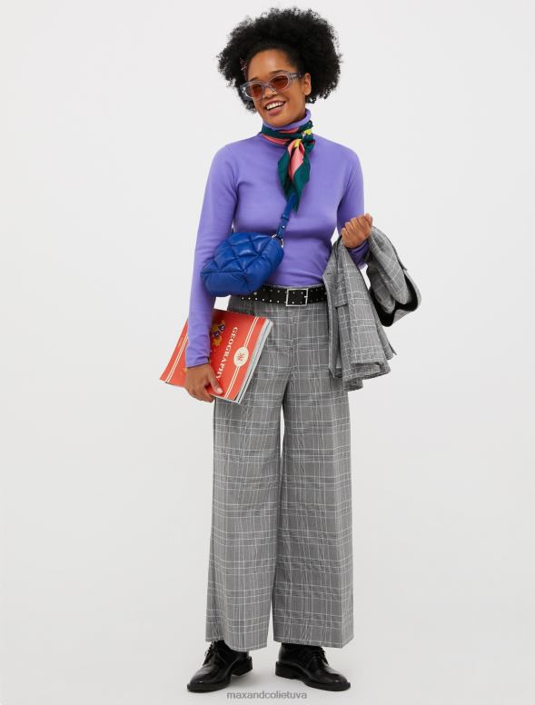 apģērbu 8VJP370 gaiši zils izstiepts džemperis ar apkakli sievietes MAX&Co.