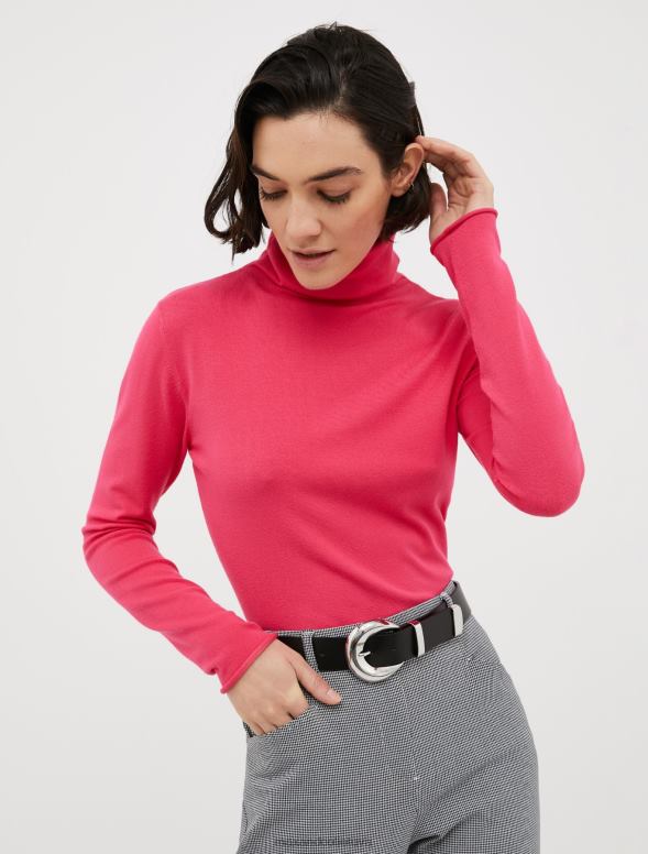 apģērbu 8VJP371 sarkans izstiepts džemperis ar apkakli sievietes MAX&Co.