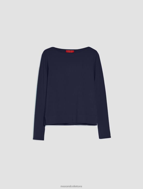 apģērbu 8VJP385 jūras zils laivas kakla džemperis sievietes MAX&Co.