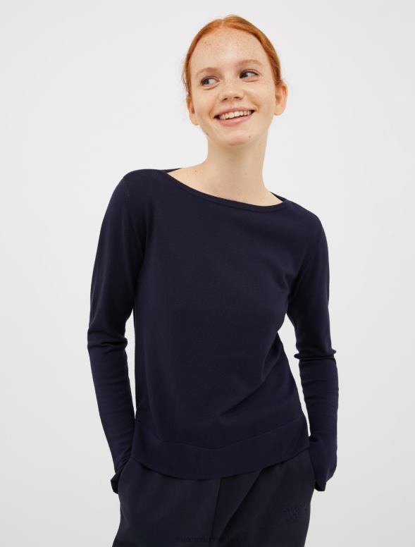 apģērbu 8VJP385 jūras zils laivas kakla džemperis sievietes MAX&Co.