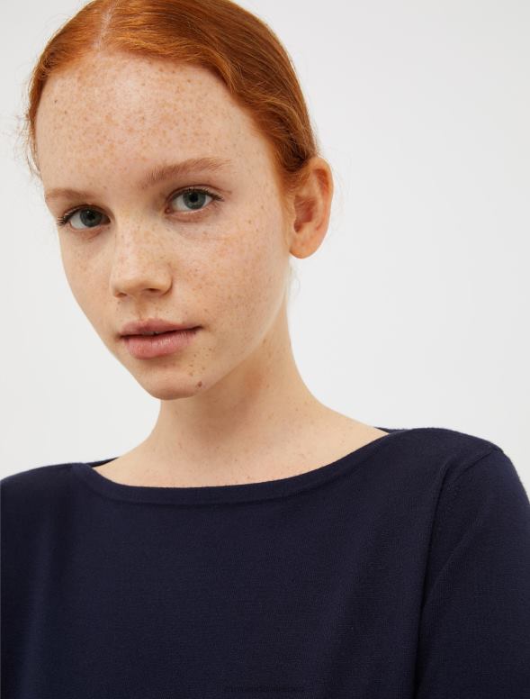 apģērbu 8VJP385 jūras zils laivas kakla džemperis sievietes MAX&Co.