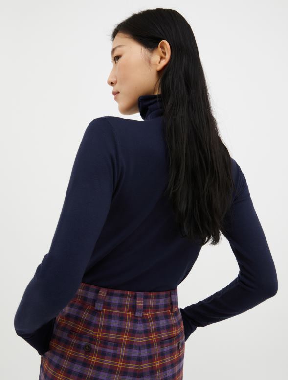 apģērbu 8VJP399 gaiši zils džemperis ar augstu apkakli sievietes MAX&Co.