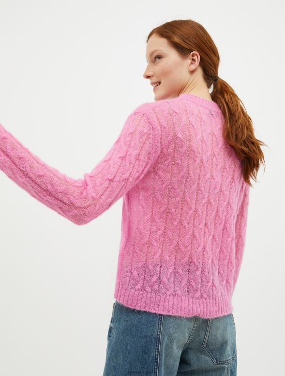 apģērbu 8VJP404 rozā kabeļa adīts mohēras maisījuma džemperis sievietes MAX&Co.