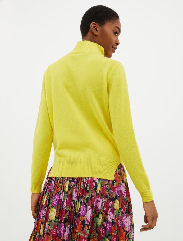 apģērbu 8VJP407 gaiši dzeltens Polo kakla džemperis ar vilnas maisījumu sievietes MAX&Co.