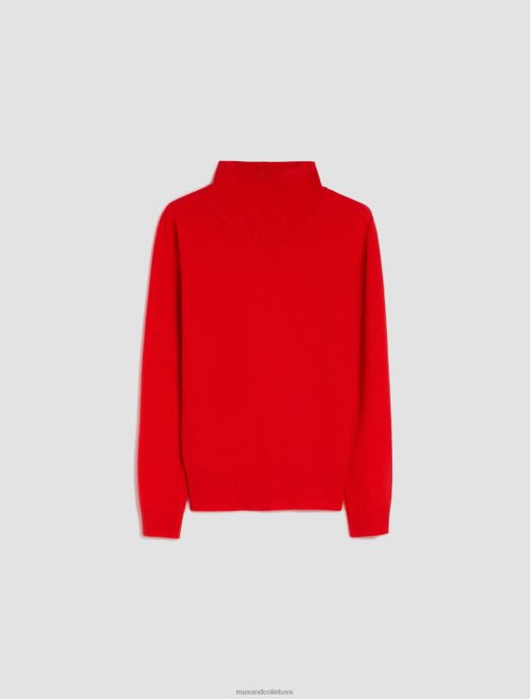 apģērbu 8VJP408 sarkans Polo kakla džemperis ar vilnas maisījumu sievietes MAX&Co.
