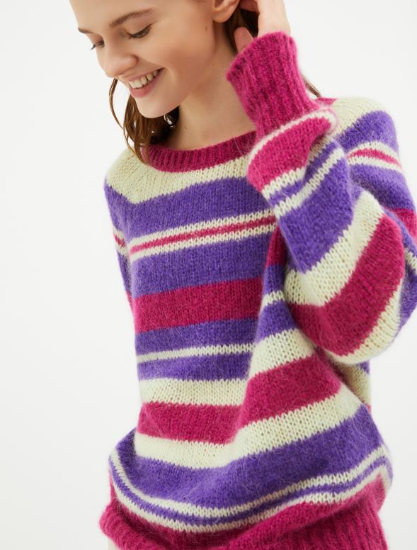 apģērbu 8VJP413 fuksija mohēras maisījuma pulovers sievietes MAX&Co.