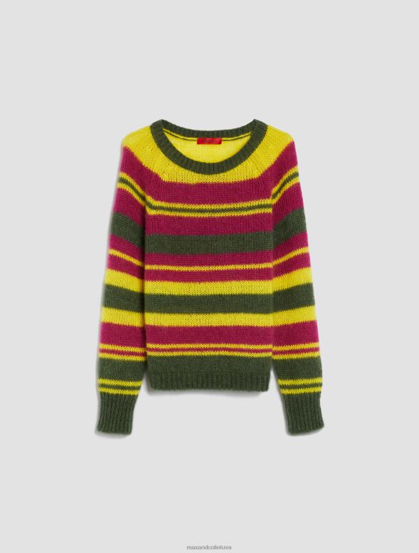 apģērbu 8VJP416 spilgti zaļš mohēras maisījuma pulovers sievietes MAX&Co.