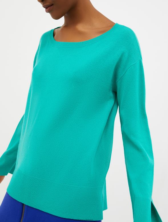 apģērbu 8VJP421 zaļš vilnas un kašmira džemperis sievietes MAX&Co.