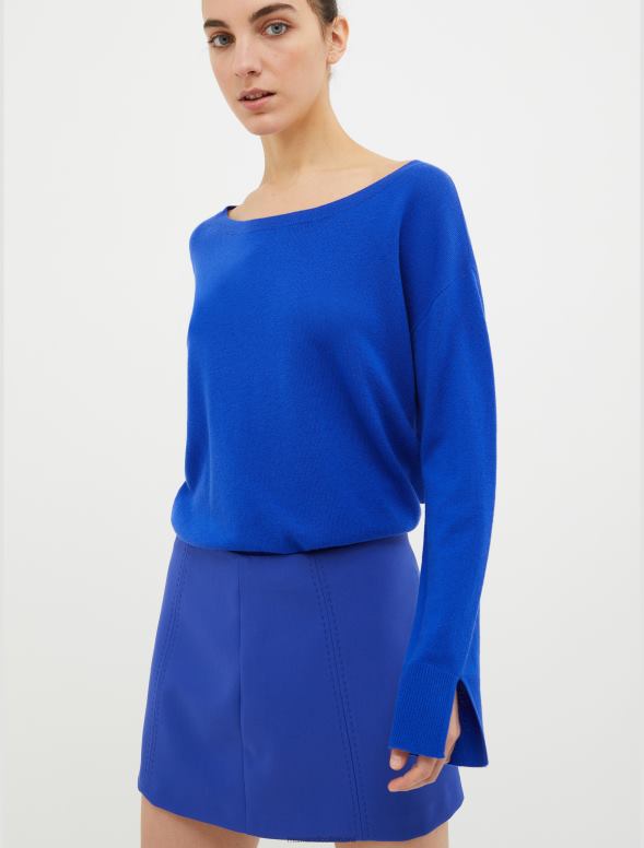 apģērbu 8VJP422 jūras zils vilnas un kašmira džemperis sievietes MAX&Co.