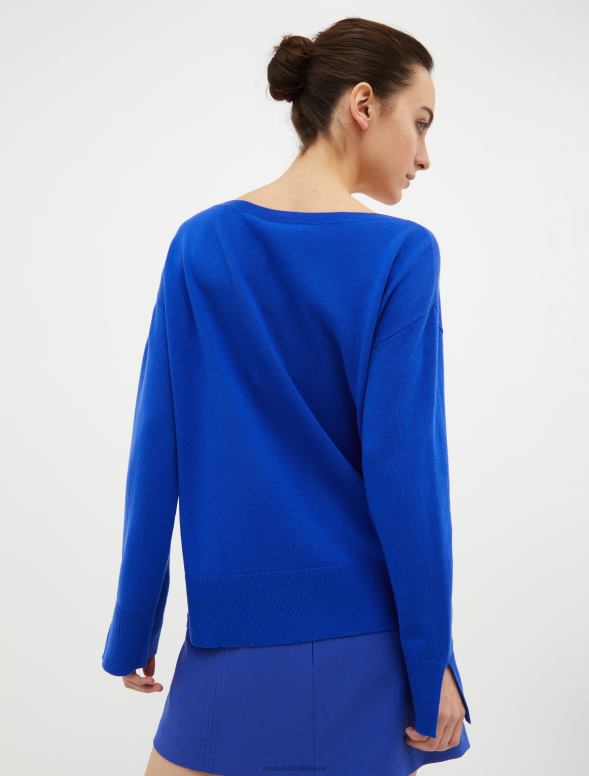 apģērbu 8VJP422 jūras zils vilnas un kašmira džemperis sievietes MAX&Co.