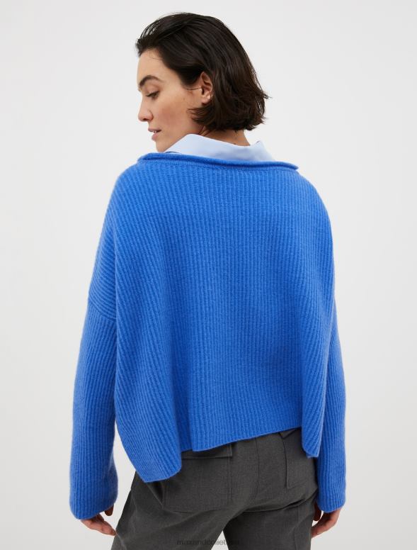 apģērbu 8VJP433 gaiši zils rievotu kašmira džemperis sievietes MAX&Co.