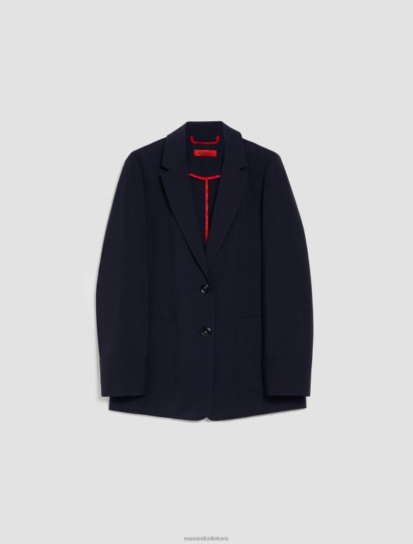 apģērbu 8VJP171 jūras zils vilnas maisījuma žakete sievietes MAX&Co.