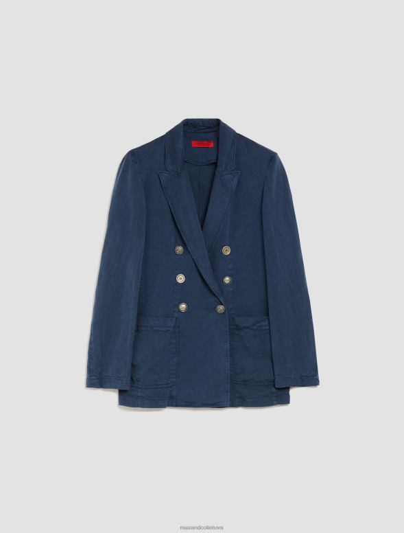 apģērbu 8VJP182 jūras zils divrindu jūrnieku bleizeris sievietes MAX&Co.