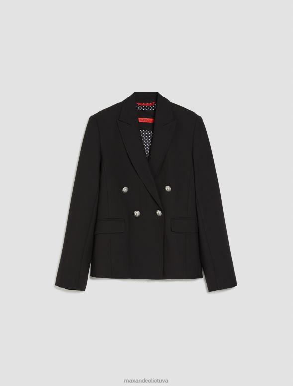 apģērbu 8VJP199 melns slaids divrindu bleizeris sievietes MAX&Co.