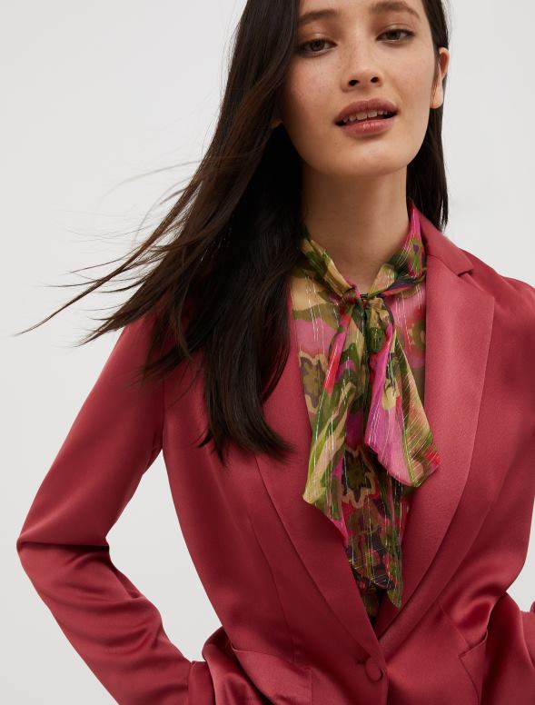 apģērbu 8VJP206 bordo envers-satīna žakete sievietes MAX&Co.