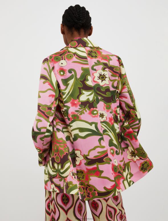 apģērbu 8VJP207 vecs rožu raksts envers-satīna žakete sievietes MAX&Co.