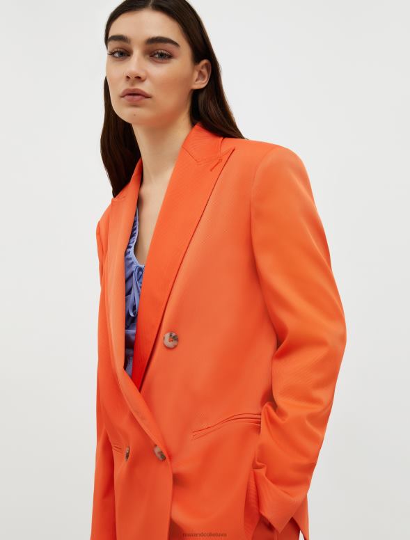 apģērbu 8VJP212 apelsīns kavalērijas sarža žakete sievietes MAX&Co.