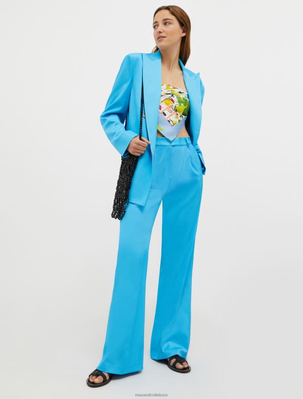 apģērbu 8VJP213 gaiši zils kavalērijas sarža žakete sievietes MAX&Co.