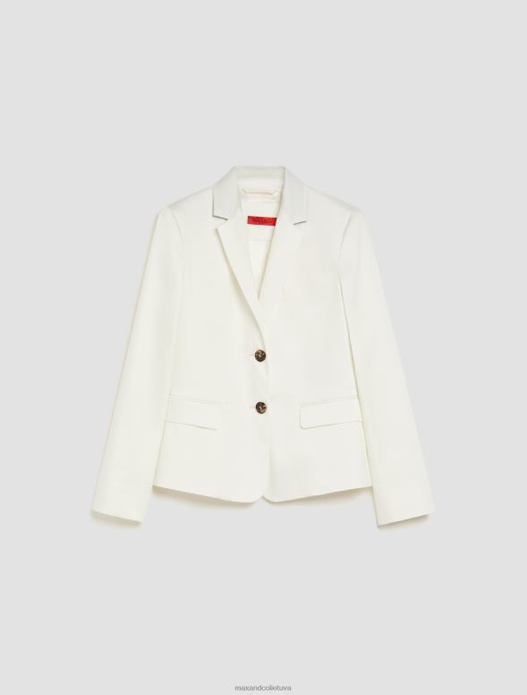 apģērbu 8VJP224 ziloņkauls kokvilnas satīna žakete sievietes MAX&Co.
