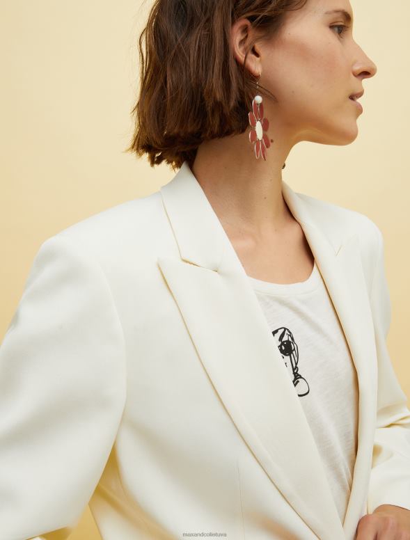 apģērbu 8VJP254 balts cilvēki, vietas, krāsa satīna žakete sievietes MAX&Co.