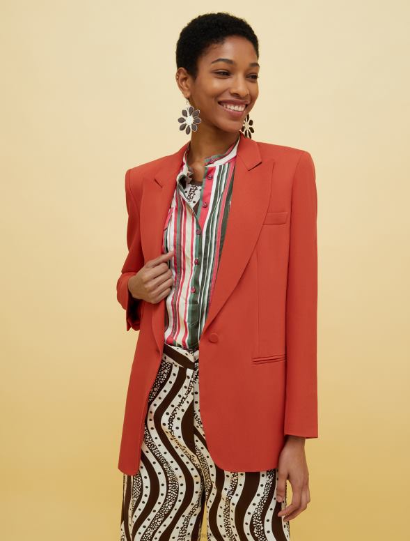 apģērbu 8VJP255 mandarīns cilvēki, vietas, krāsa satīna žakete sievietes MAX&Co.