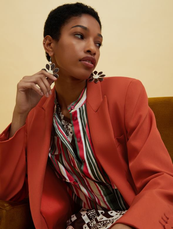 apģērbu 8VJP255 mandarīns cilvēki, vietas, krāsa satīna žakete sievietes MAX&Co.