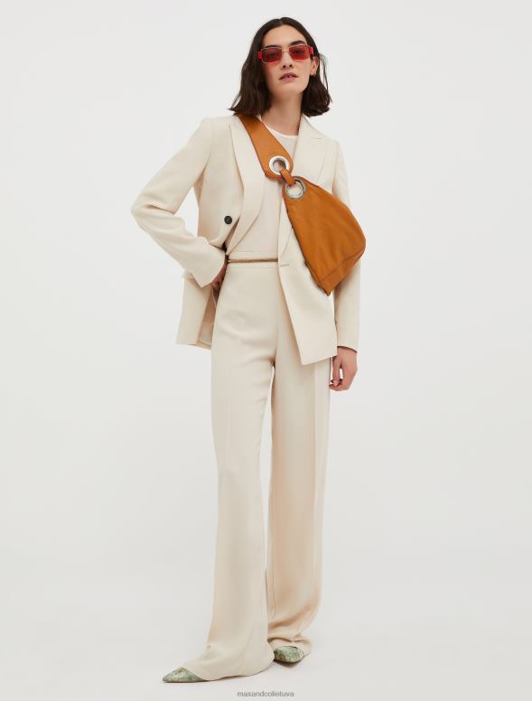 apģērbu 8VJP258 bēšs divrindu satīna žakete sievietes MAX&Co.