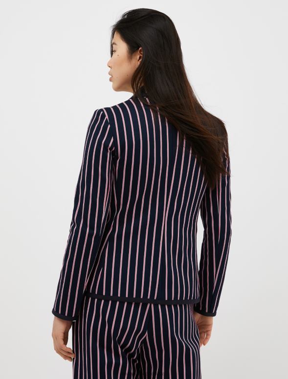 apģērbu 8VJP264 jūras zils svītrains džersija žakete sievietes MAX&Co.