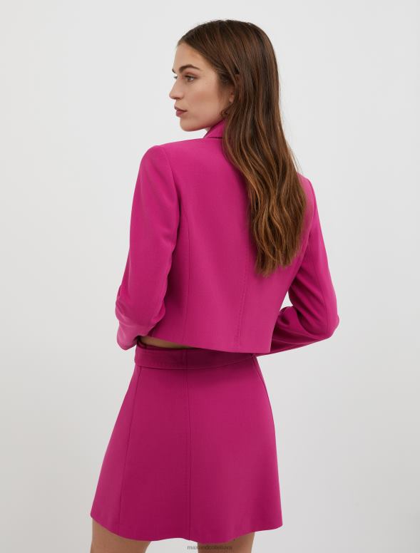 apģērbu 8VJP266 fuksija dubulta auduma audekla jaka sievietes MAX&Co.