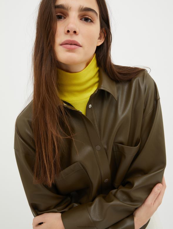 apģērbu 8VJP293 brūns krekls ar pārklājumu sievietes MAX&Co.