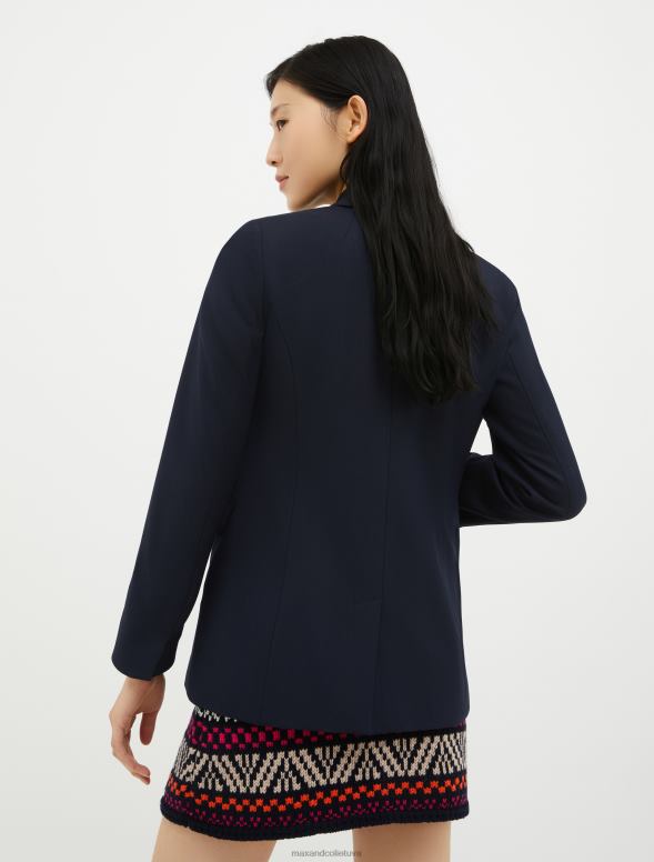 apģērbu 8VJP881 jūras zils divrindu žakete sievietes MAX&Co.