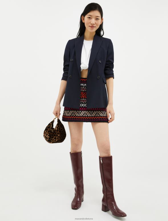 apģērbu 8VJP881 jūras zils divrindu žakete sievietes MAX&Co.