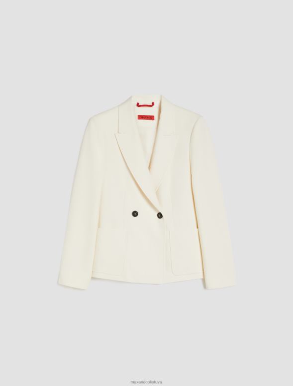 apģērbu 8VJP885 ziloņkauls divrindu audekla žakete sievietes MAX&Co.