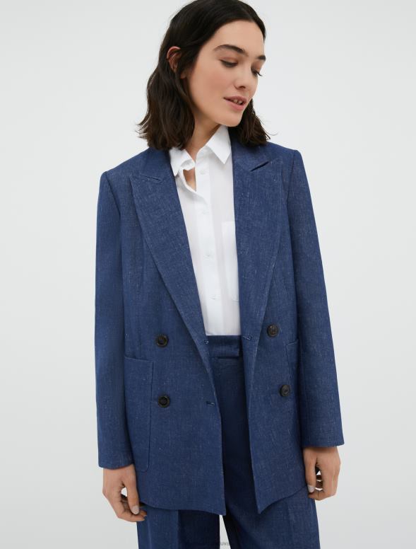 apģērbu 8VJP897 gaisa spēku zils āķu jedu žakete sievietes MAX&Co.