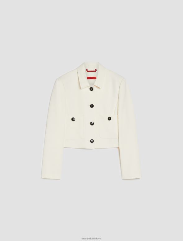 apģērbu 8VJP900 ziloņkauls dubulta auduma audekla jaka sievietes MAX&Co.