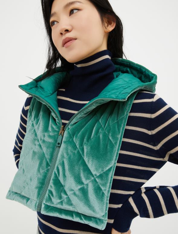 apģērbu 8VJP904 olīvu zaļš raksts apgriežama apkakle ar kapuci sievietes MAX&Co.