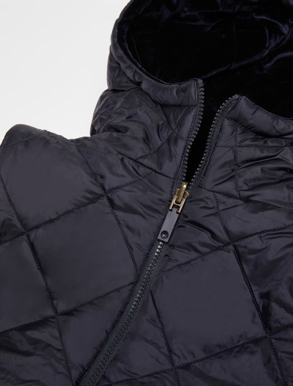 apģērbu 8VJP907 pusnakts zils apgriežama apkakle ar kapuci sievietes MAX&Co.