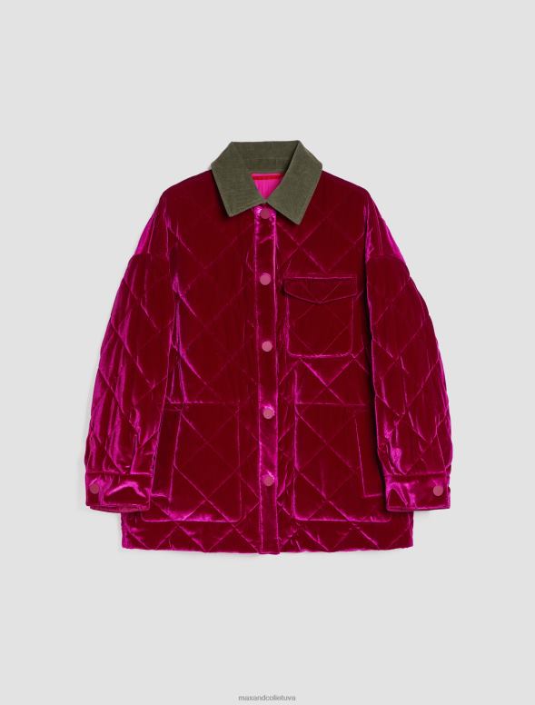 apģērbu 8VJP908 violets apgriežama stepēta jaka sievietes MAX&Co.