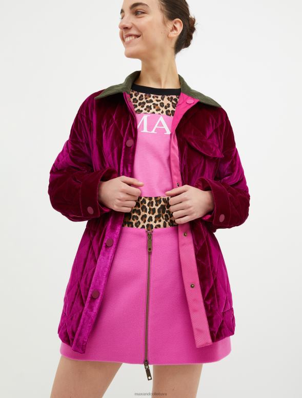 apģērbu 8VJP908 violets apgriežama stepēta jaka sievietes MAX&Co.