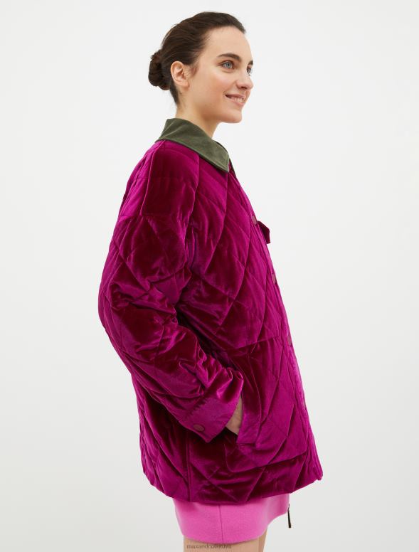 apģērbu 8VJP908 violets apgriežama stepēta jaka sievietes MAX&Co.