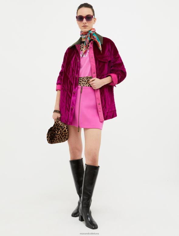 apģērbu 8VJP908 violets apgriežama stepēta jaka sievietes MAX&Co.