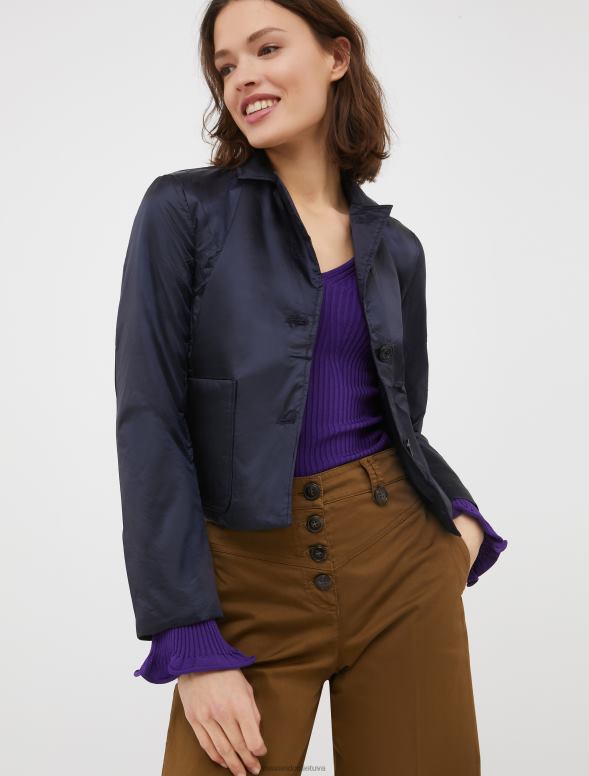 apģērbu 8VJP912 jūras zils polsterēta apgriezta jaka sievietes MAX&Co.