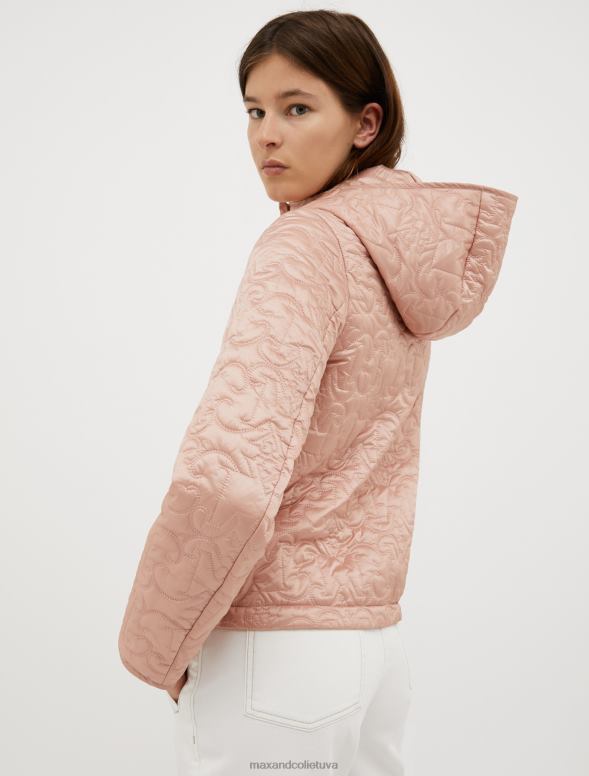 apģērbu 8VJP914 rozā rozā monogramma ar kapuci polsterēta jaka sievietes MAX&Co.