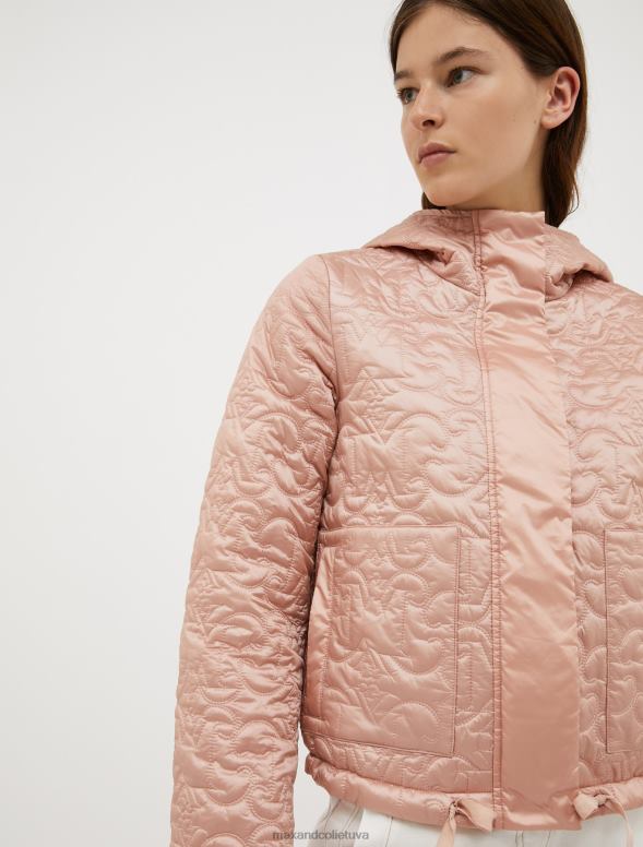 apģērbu 8VJP914 rozā rozā monogramma ar kapuci polsterēta jaka sievietes MAX&Co.